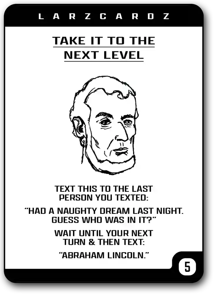 Take It To The Next Level Card - Larz Cardz - Lars Cards - Best Funny Party Drinking Game