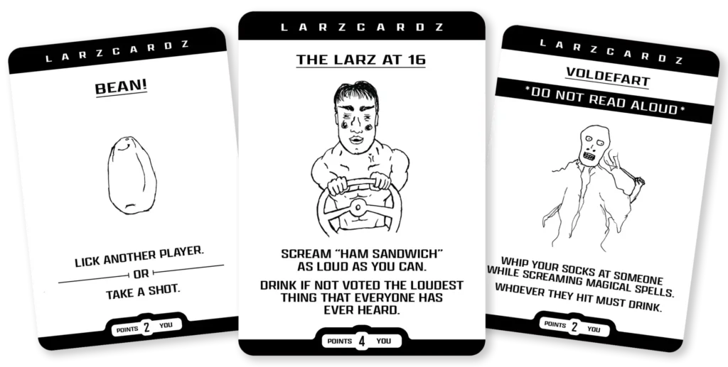 LarzCardz How to Play Game Card Examples